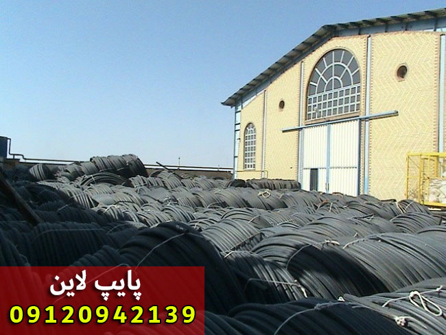 بارگیری لوله پلی اتیلن از درب کارخانه